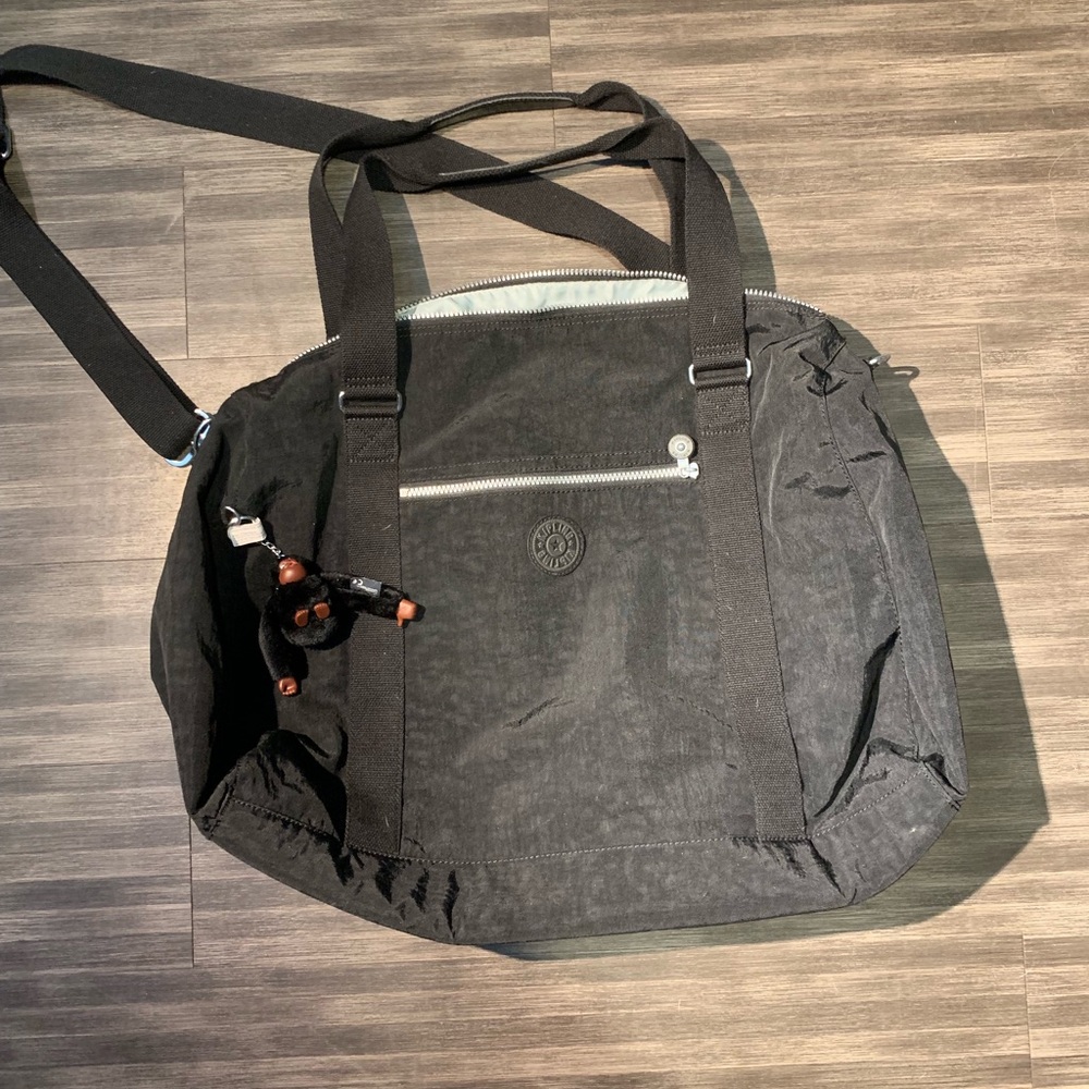 Kipling Black Duffel/Tote Bag